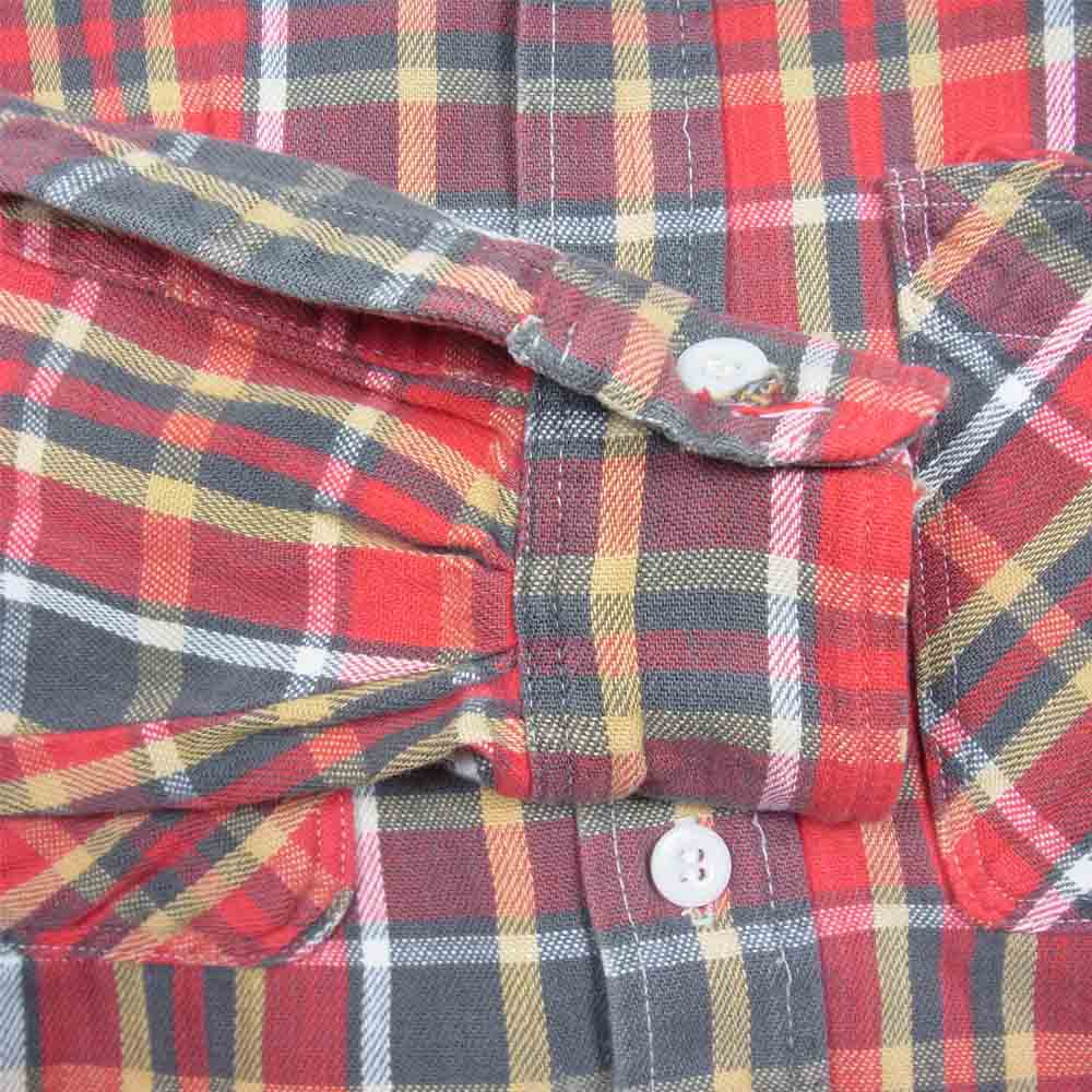 BIG MAC ビッグマック 70s 単色タグ チェック ネル シャツ チェックシャツ レッド系 SM【中古】