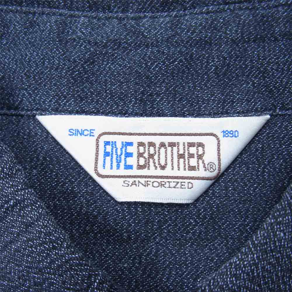 FIVE BROTHER ファイブブラザー 70~80s シャンブレー シャツ 長袖シャツ ブラック系 表記無し【中古】