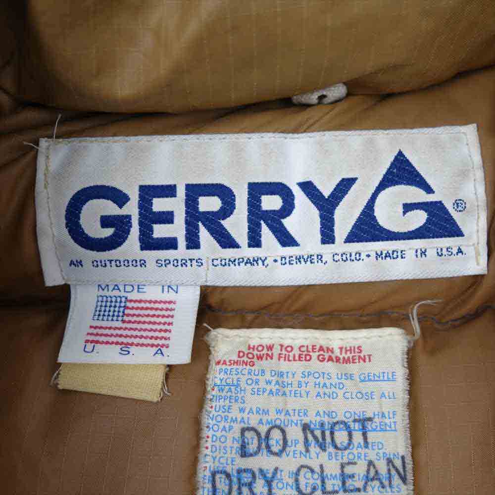 GERRY ジェリー 80s ダウン ベスト ライトブラウン系 ブルー系 S【中古】