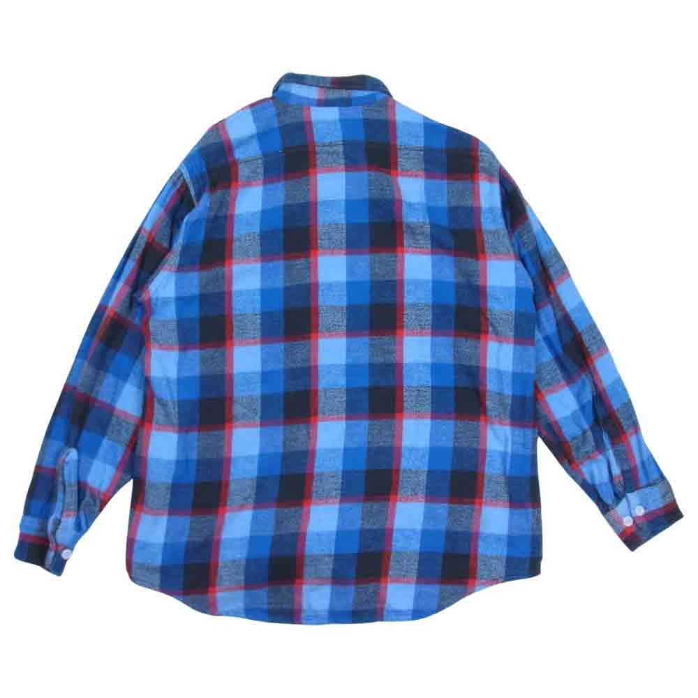 BIG MAC ビッグマック 60s 単色タグ チェック ヘビーネル シャツ ブルー系 M【中古】