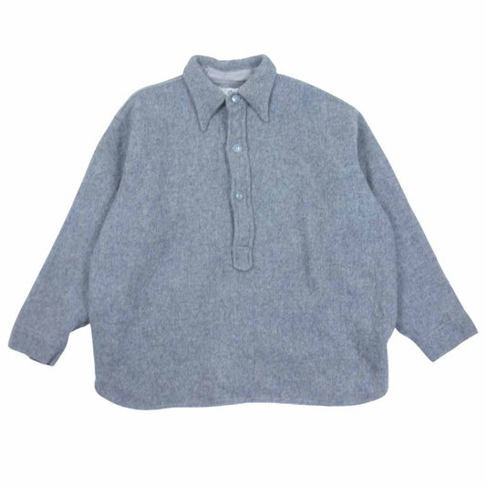 ヴィンテージ 60s ウール プルオーバー 長袖 シャツ ニット グレー系 34【中古】