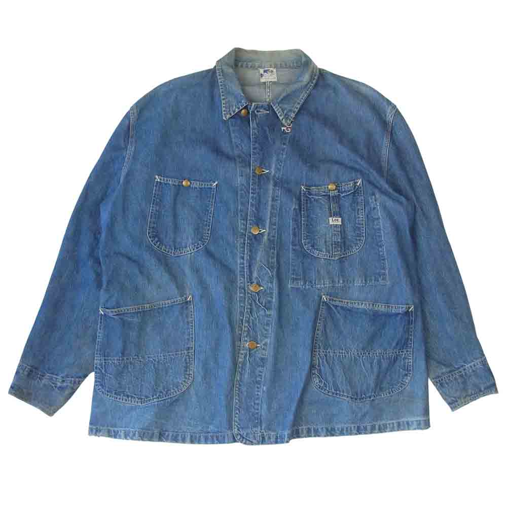 Lee リー 40s~50s ロングLボタン 91-J デニム カバーオール インディゴブルー系 50【中古】