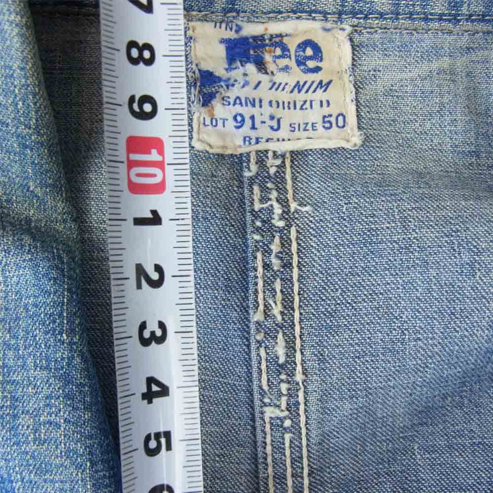 Lee リー 40s~50s ロングLボタン 91-J デニム カバーオール インディゴブルー系 50【中古】
