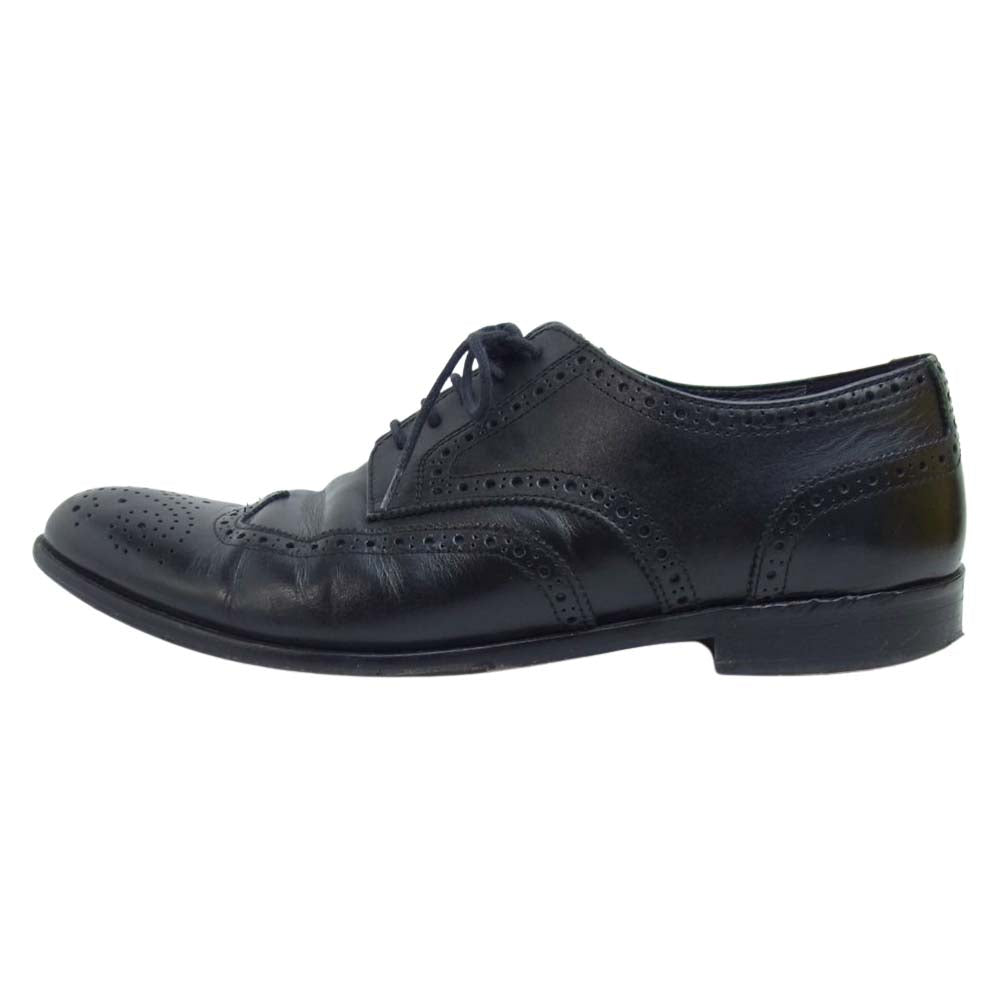 Emporio Armani エンポリオ・アルマーニ X4C509 ウィングチップ シューズ ブラック系 7.5【中古】