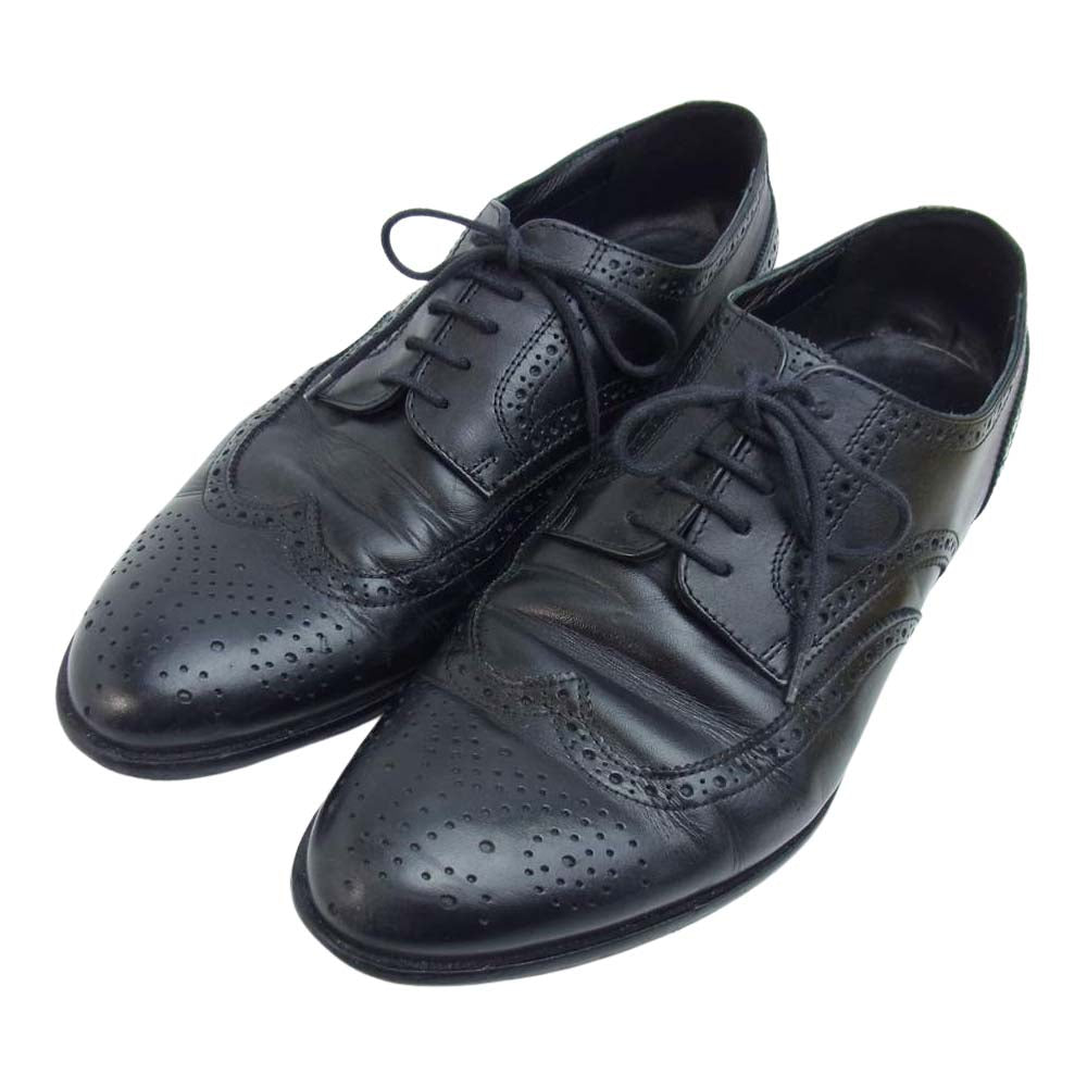 Emporio Armani エンポリオ・アルマーニ X4C509 ウィングチップ シューズ ブラック系 7.5【中古】