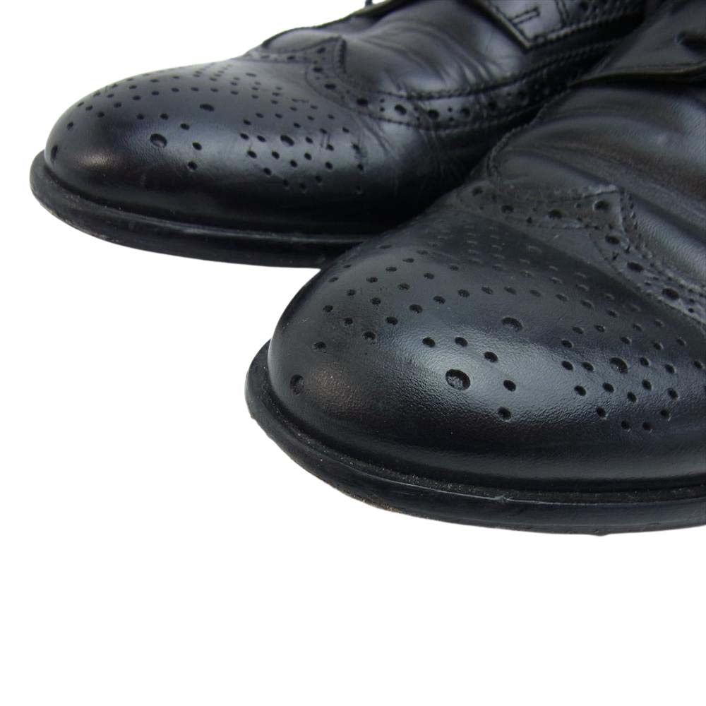 Emporio Armani エンポリオ・アルマーニ X4C509 ウィングチップ シューズ ブラック系 7.5【中古】
