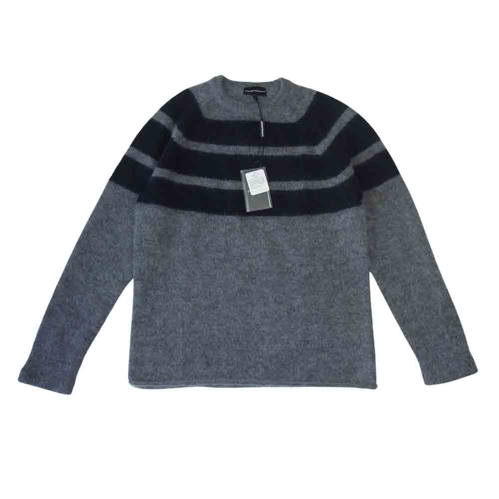 Emporio Armani エンポリオ・アルマーニ 未使用 訳有 モヘヤ混 ニット グレー系 ブラック系 S【中古】