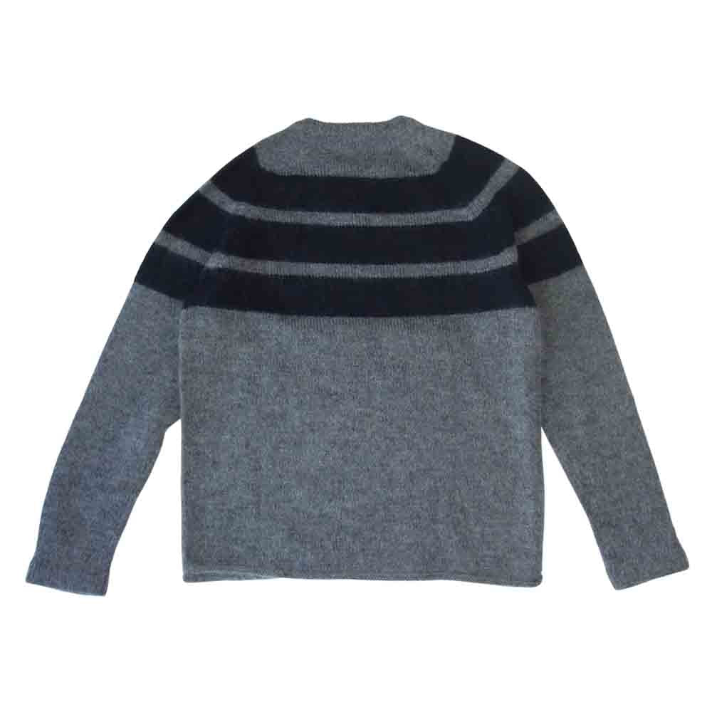 Emporio Armani エンポリオ・アルマーニ 未使用 訳有 モヘヤ混 ニット グレー系 ブラック系 S【中古】