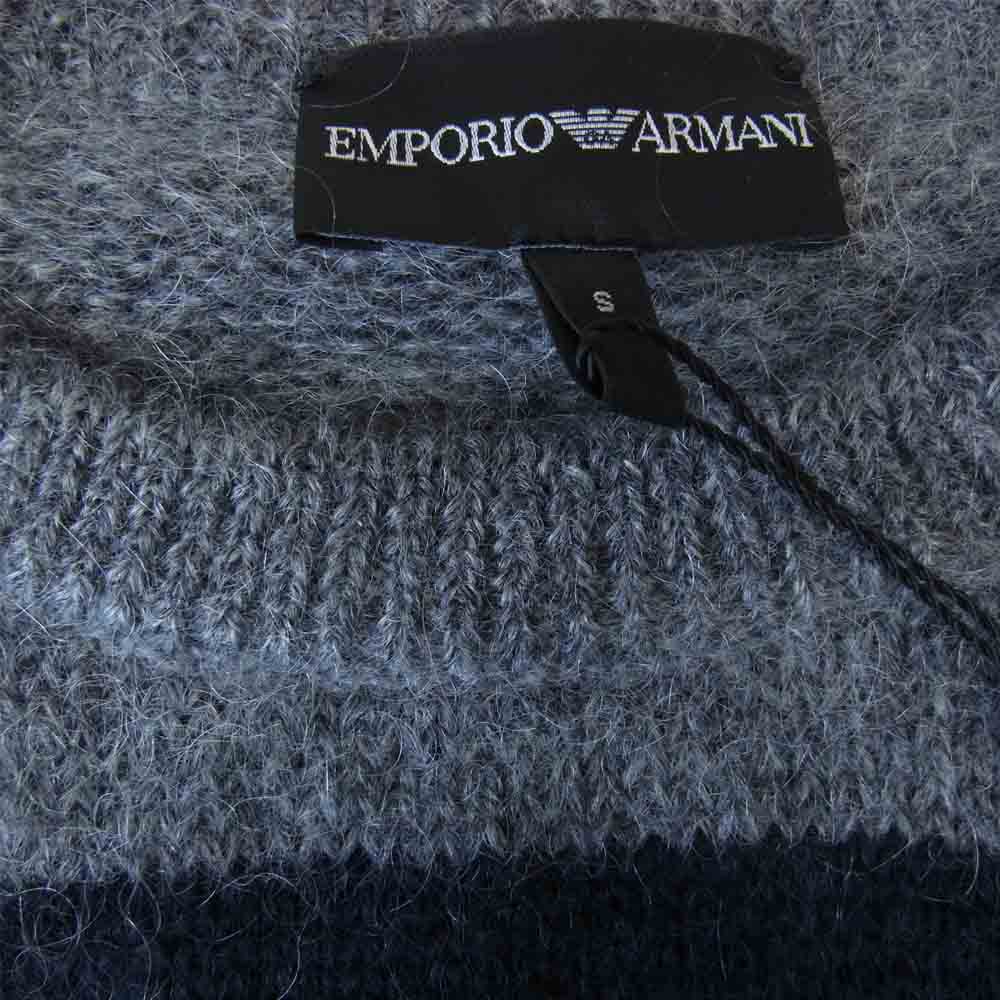 Emporio Armani エンポリオ・アルマーニ 未使用 訳有 モヘヤ混 ニット グレー系 ブラック系 S【中古】