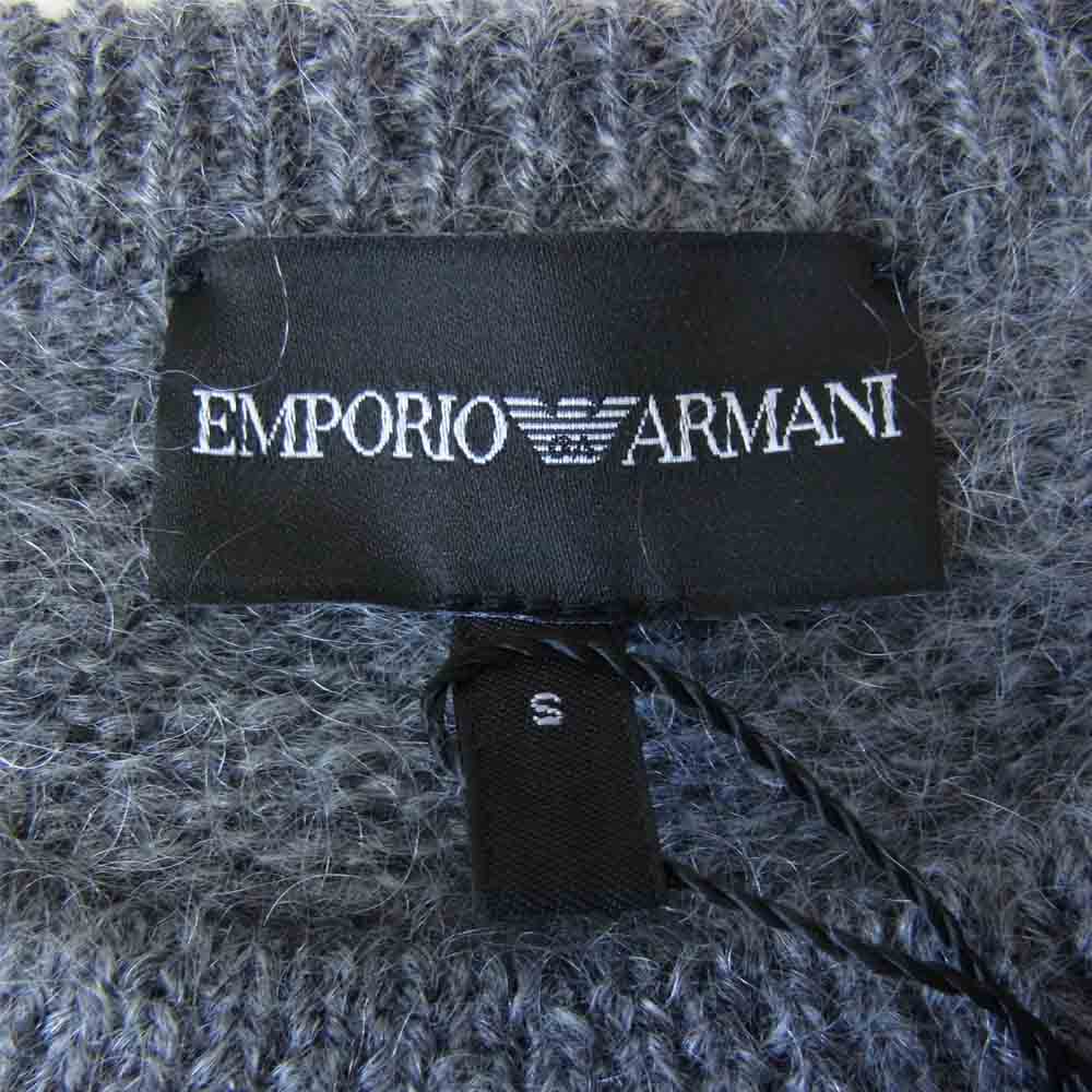 Emporio Armani エンポリオ・アルマーニ 未使用 訳有 モヘヤ混 ニット グレー系 ブラック系 S【中古】