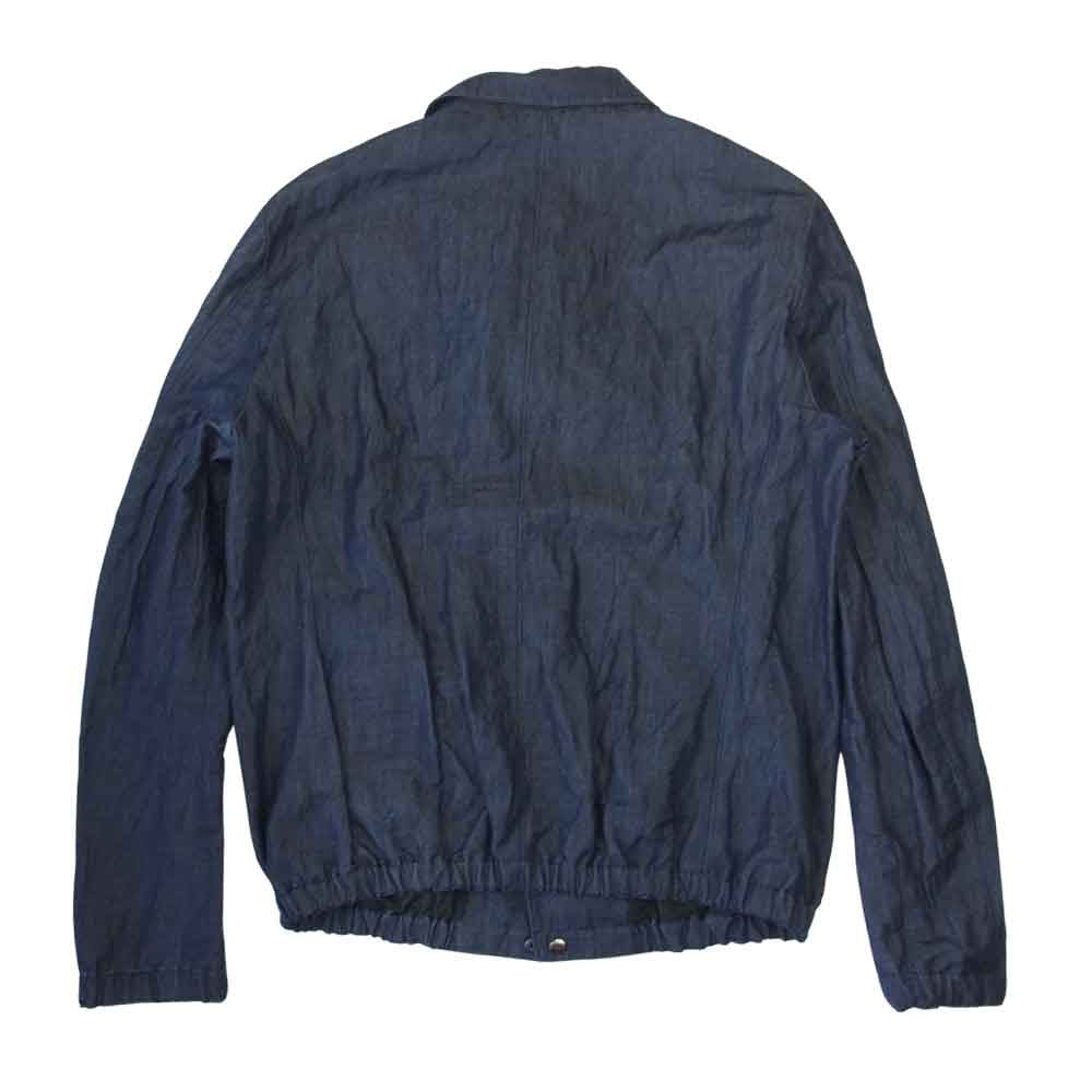 GIORGIO ARMANI ジョルジオアルマーニ 未使用 訳有 BLOUSON JACKET ブルゾン ジャケット インディゴブルー系 46【中古】