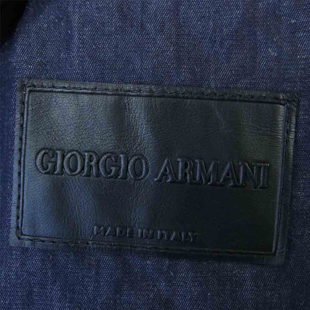 GIORGIO ARMANI ジョルジオアルマーニ 未使用 訳有 BLOUSON JACKET ブルゾン ジャケット インディゴブルー系 46【中古】