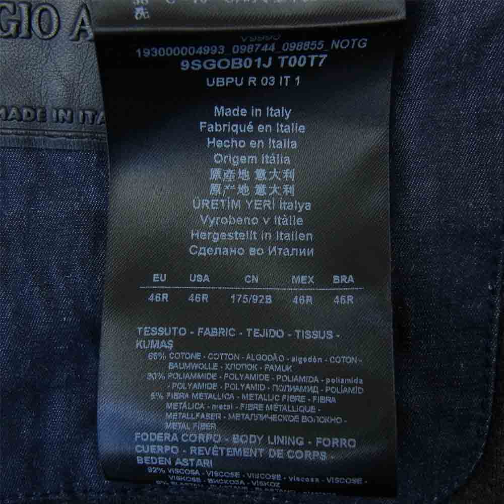 GIORGIO ARMANI ジョルジオアルマーニ 未使用 訳有 BLOUSON JACKET ブルゾン ジャケット インディゴブルー系 46【中古】