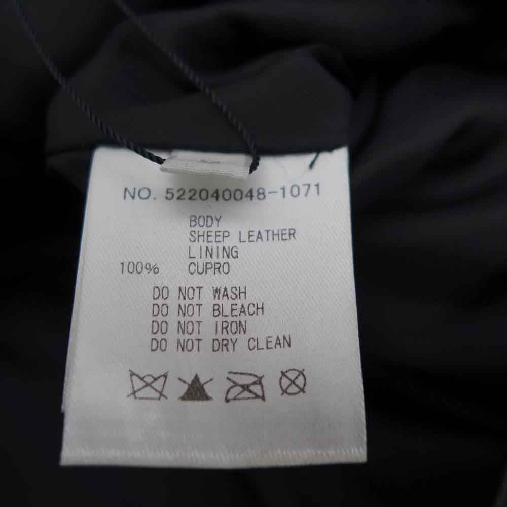 Ron Herman ロンハーマン 襟ボア シープレザー オールレザー ダウン ジャケット ブラック系 M【中古】