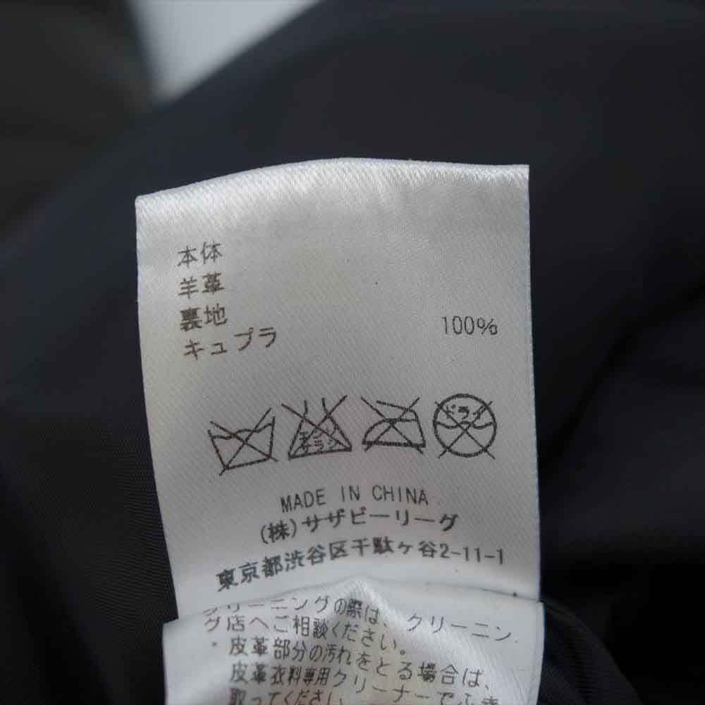 Ron Herman ロンハーマン 襟ボア シープレザー オールレザー ダウン ジャケット ブラック系 M【中古】