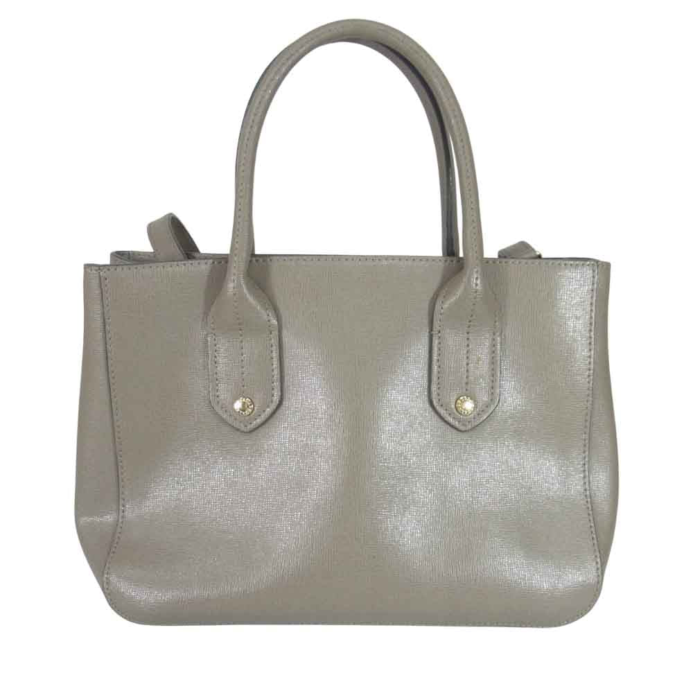 Furla フルラ 2WAY ショルダー ハンド バッグ グレー系【中古】