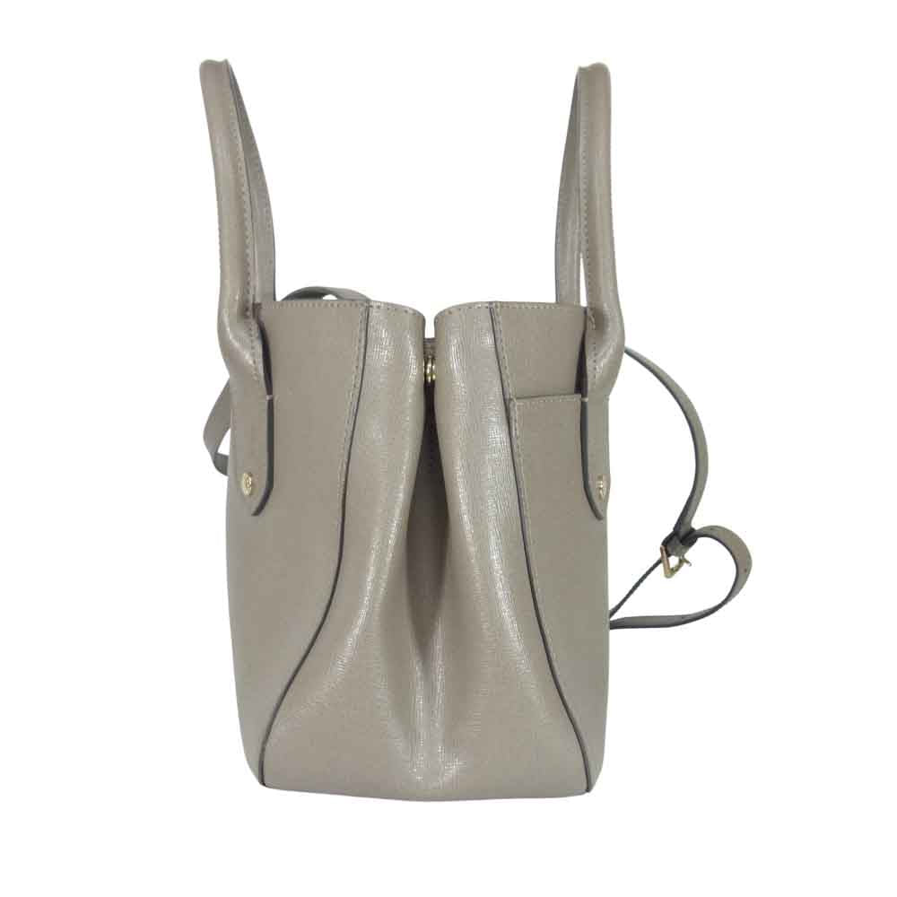 Furla フルラ 2WAY ショルダー ハンド バッグ グレー系【中古】