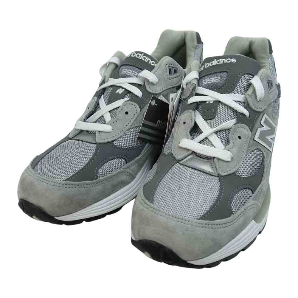 NEW BALANCE ニューバランス M992GR USA製 ローカット スニーカー グレー系 28cm【新古品】【未使用】【中古】