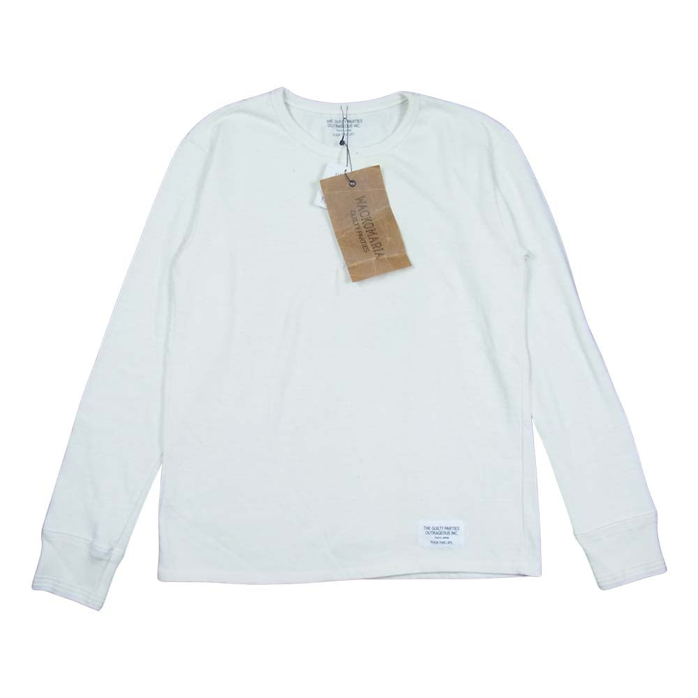 WACKO MARIA ワコマリア 14AW-INR-17 ヘンリーネック カットソー 長袖 Tシャツ ホワイト系 M【中古】