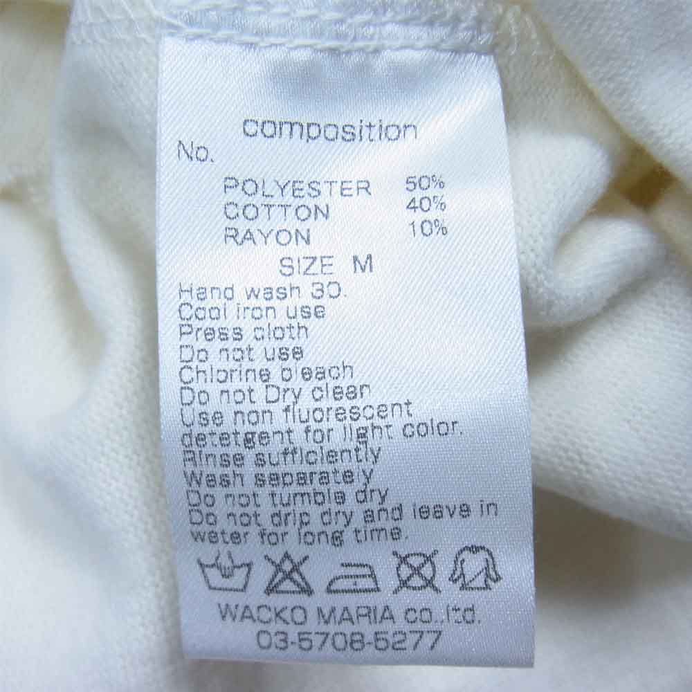 WACKO MARIA ワコマリア 14AW-INR-17 ヘンリーネック カットソー 長袖 Tシャツ ホワイト系 M【中古】