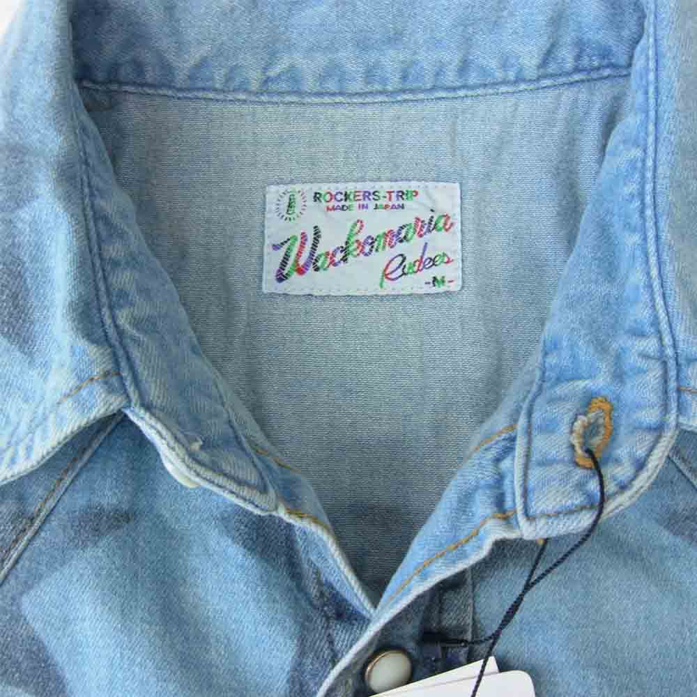 WACKO MARIA ワコマリア WMR-IST-DEN-01 スター デニム ウエスタン シャツ インディゴブルー系 M【美品】【中古】