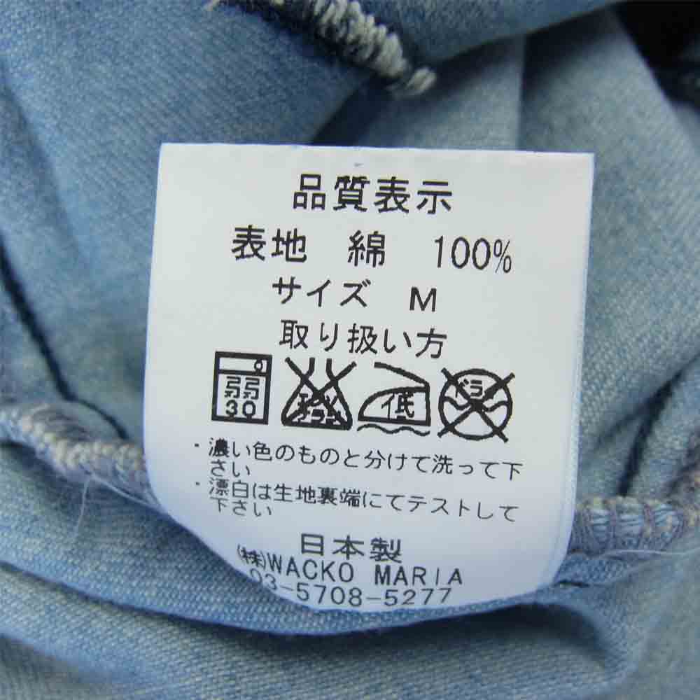 WACKO MARIA ワコマリア WMR-IST-DEN-01 スター デニム ウエスタン シャツ インディゴブルー系 M【美品】【中古】