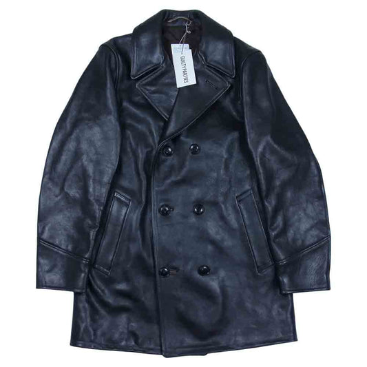 WACKO MARIA ワコマリア 18AW 18FW-WMO-CO07 LEATHER DOUBLE BREASTED COAT レザー ダブル ブレステッド コート ブラック系 L【美品】【中古】