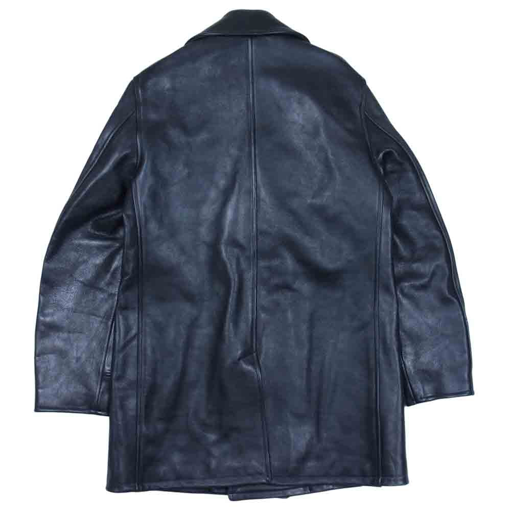 WACKO MARIA ワコマリア 18AW 18FW-WMO-CO07 LEATHER DOUBLE BREASTED COAT レザー ダブル ブレステッド コート ブラック系 L【美品】【中古】