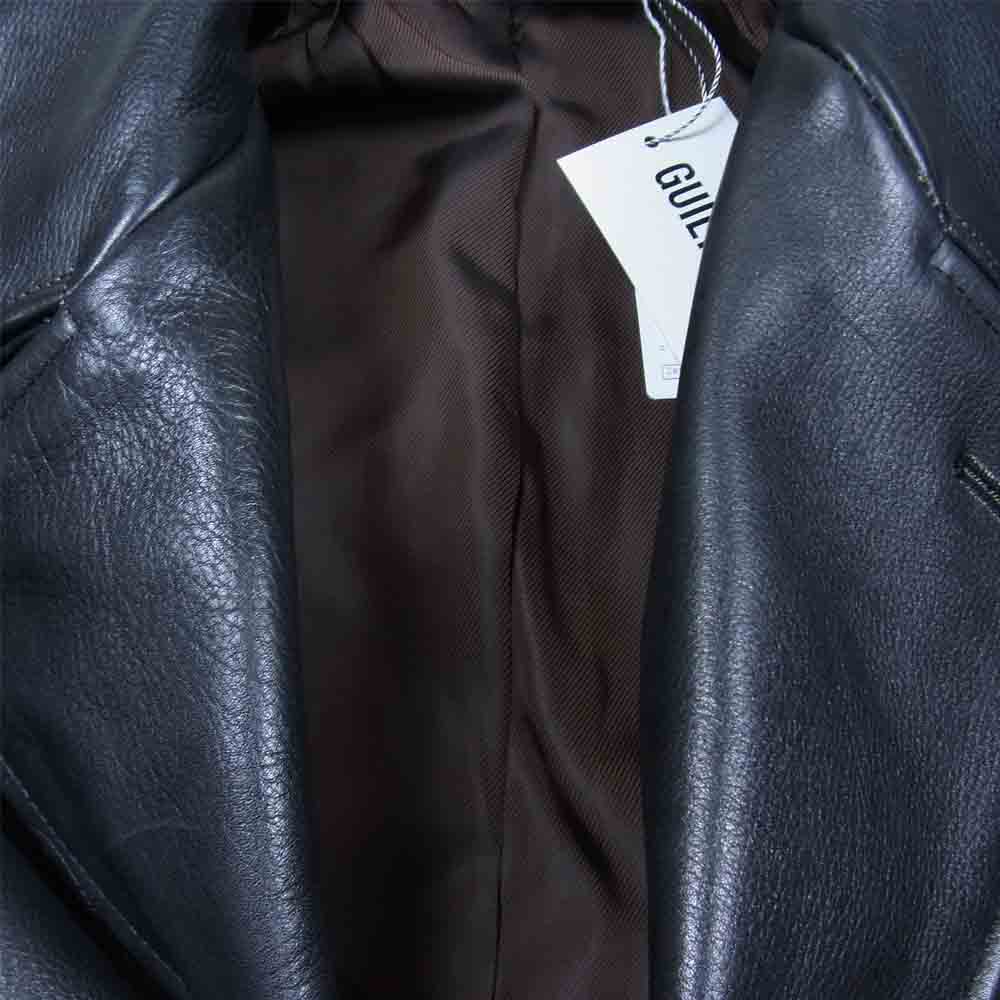 WACKO MARIA ワコマリア 18AW 18FW-WMO-CO07 LEATHER DOUBLE BREASTED COAT レザー ダブル ブレステッド コート ブラック系 L【美品】【中古】