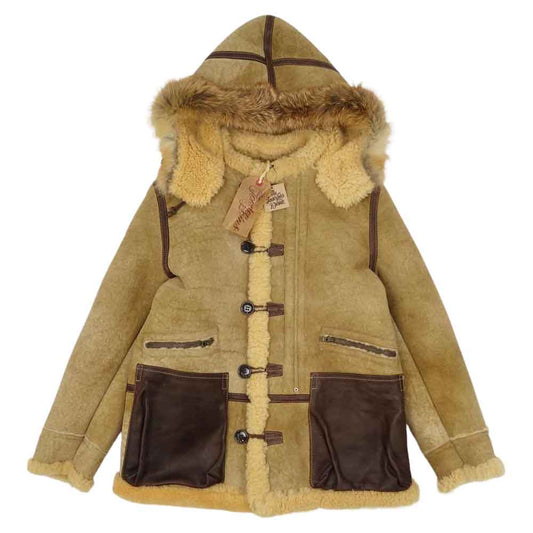 TENDERLOIN テンダーロイン T-7 ホースハイド ムートン ジャケット ライトブラウン系 XS【中古】