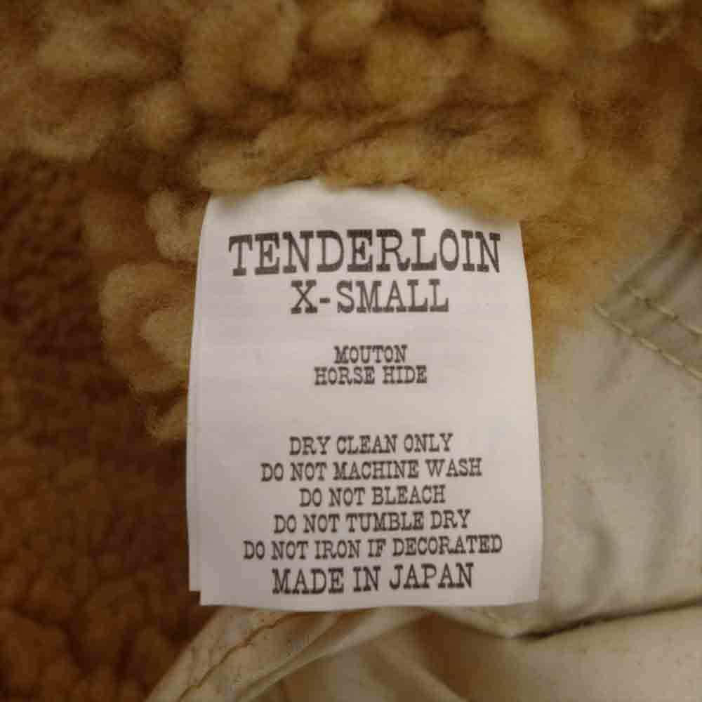 TENDERLOIN テンダーロイン T-7 ホースハイド ムートン ジャケット ライトブラウン系 XS【中古】