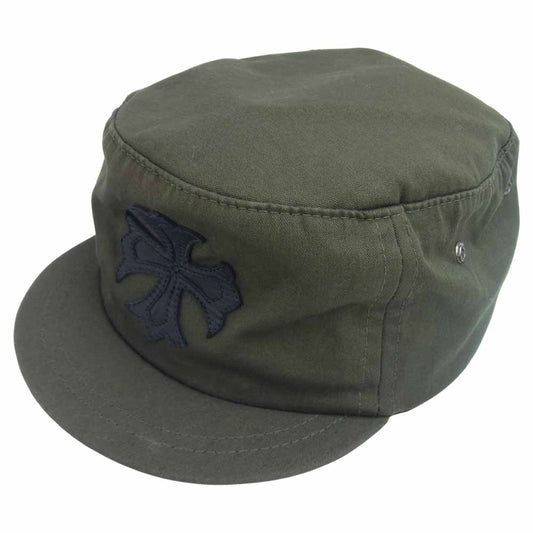 CHROME HEARTS クロムハーツ（原本無） CHプラス レザーパッチ ワーク キャップ カーキ系【中古】