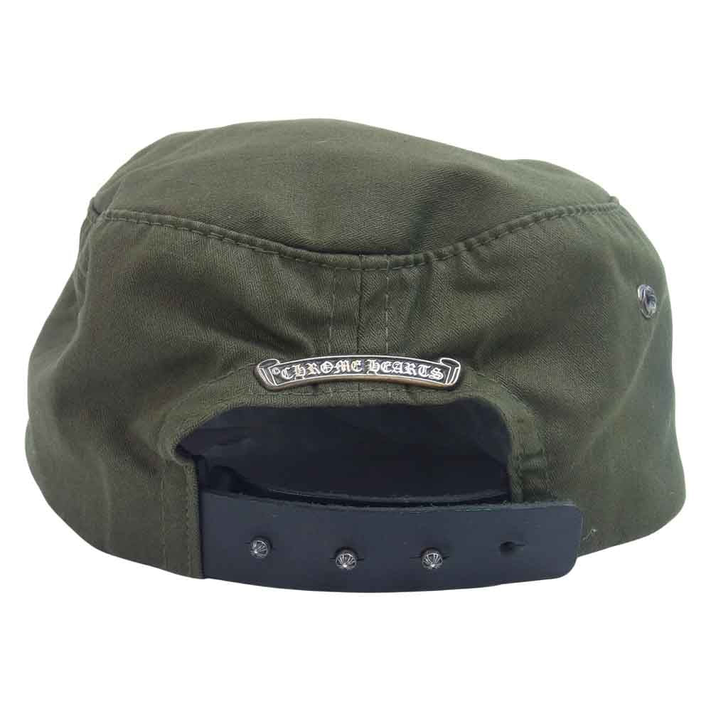 CHROME HEARTS クロムハーツ（原本無） CHプラス レザーパッチ ワーク キャップ カーキ系【中古】