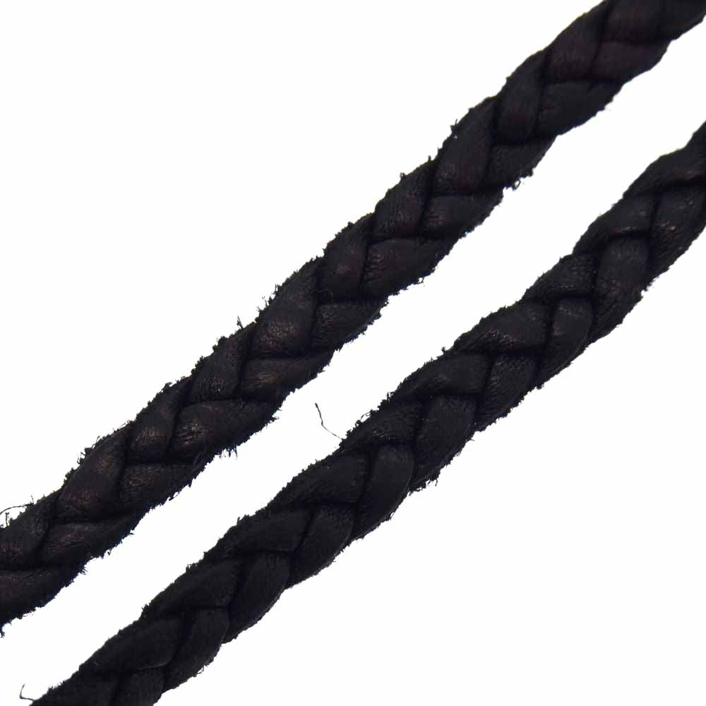 CHROME HEARTS クロムハーツ（原本有） CLT ROLL ケルティックローラー レザーブレイド レースストッパー ネックレス ブラック系 シルバー系【中古】