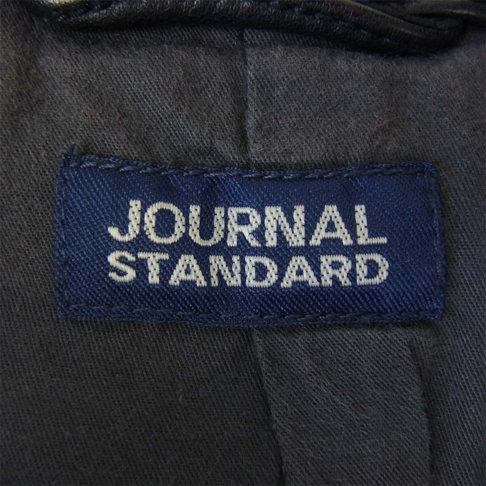 JOURNAL STANDARD ジャーナルスタンダード ゴートレザー シングル ライダース ジャケット ブラック系 M【中古】