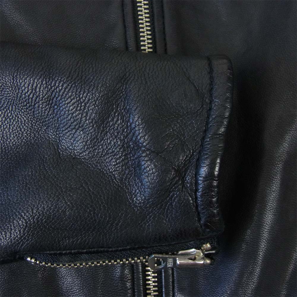 JOURNAL STANDARD ジャーナルスタンダード ゴートレザー シングル ライダース ジャケット ブラック系 M【中古】