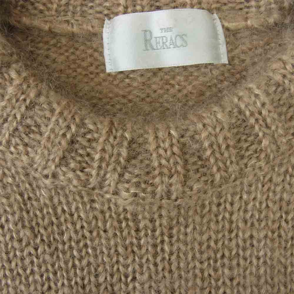 THE RERACS ザリラクス スヌード付き モヘア ニット ワンピース ブラウン系 O【中古】