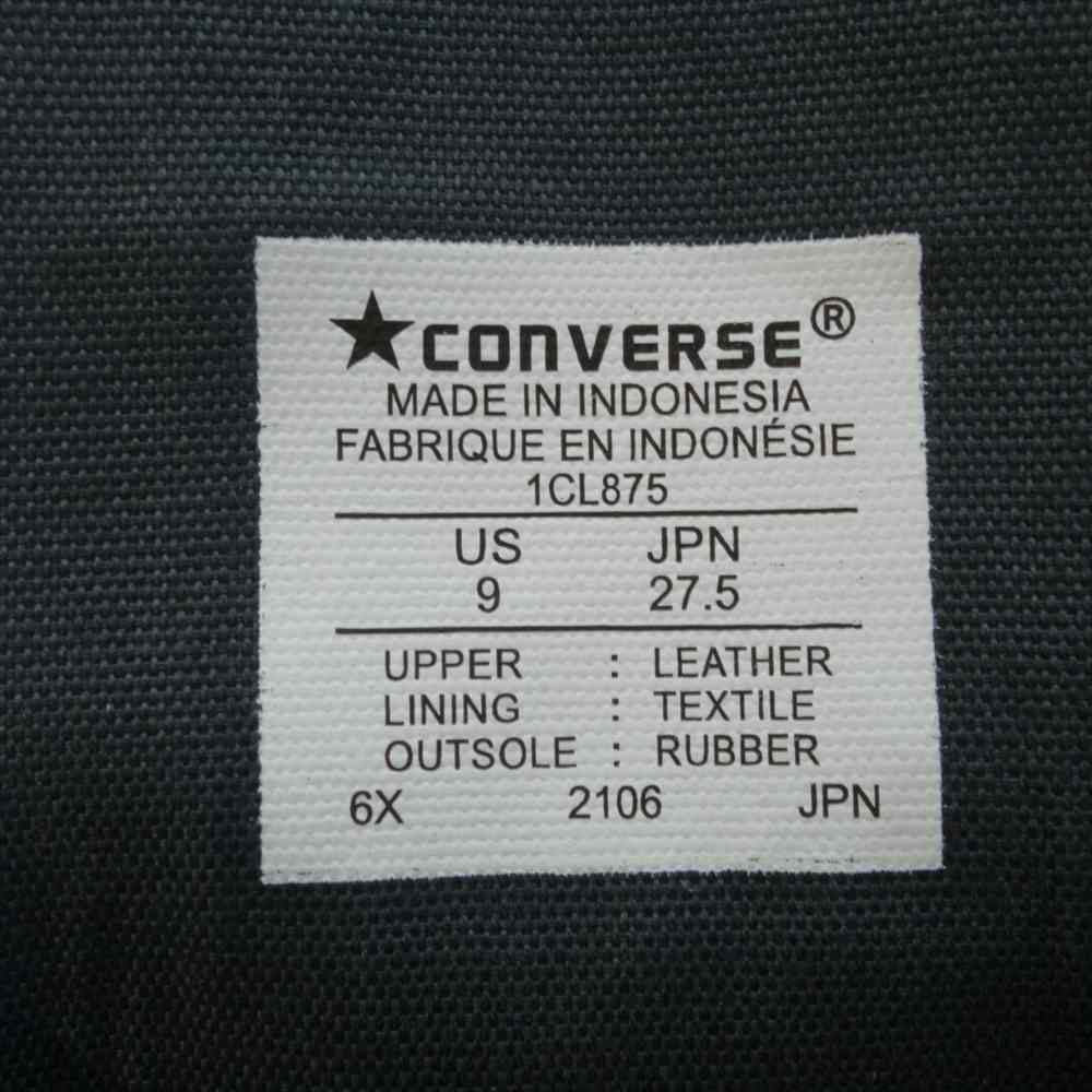 CONVERSE コンバース 1CL875 MHL マーガレットハウエル ALL STAR レザー オールスター US9 ブラック系 ホワイト系 27.5【新古品】【未使用】【中古】