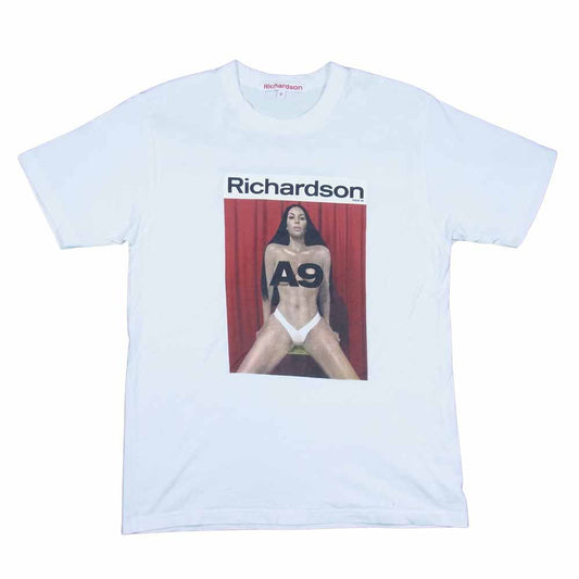 リチャードソン A9 プリント 半袖Tシャツ USA製 コットン ホワイト系 M【中古】