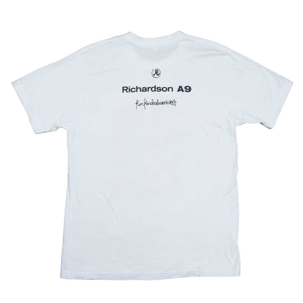 リチャードソン A9 プリント 半袖Tシャツ USA製 コットン ホワイト系 M【中古】