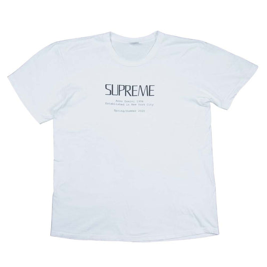 Supreme シュプリーム 20SS Anno Domini Tee アンノドミニ 半袖Tシャツ ホワイト系 M【中古】