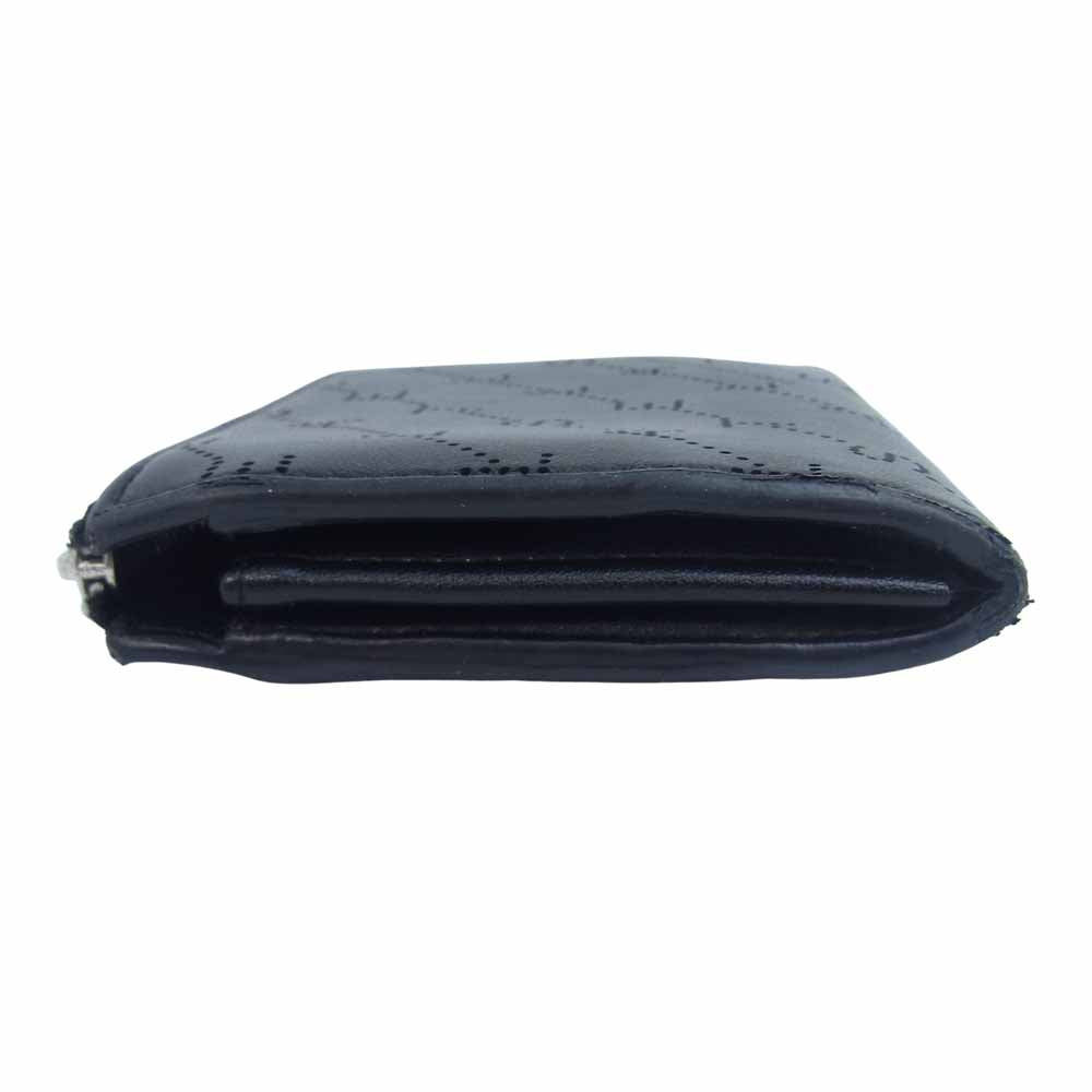 Stella McCartney ステラマッカートニー パンチングロゴ L字 ジップ ウォレット 財布 ブラック系【中古】