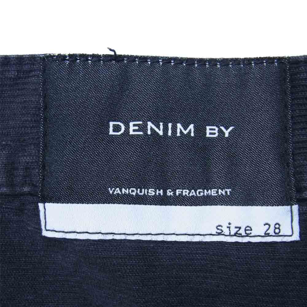 デニム バイ バンキッシュ アンド フラグメント VFP4012 ダメージ加工 リペア加工 コーデュロイ パンツ チャコール系 28【中古】