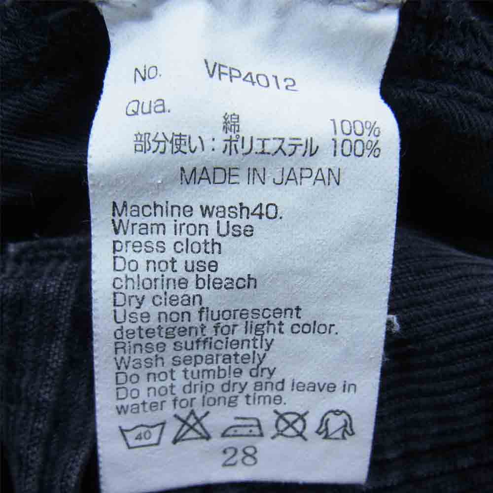 デニム バイ バンキッシュ アンド フラグメント VFP4012 ダメージ加工 リペア加工 コーデュロイ パンツ チャコール系 28【中古】