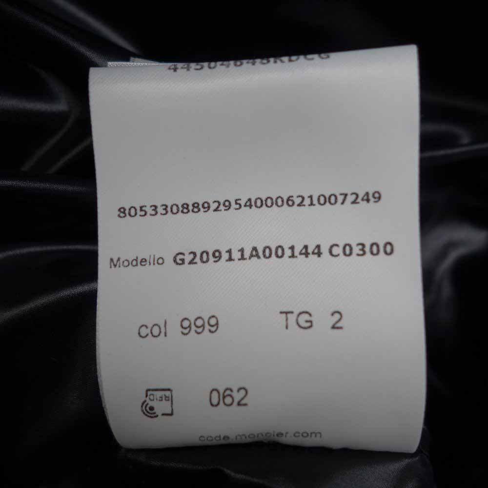 MONCLER モンクレール モンクレールジャパン表記タグ MONTCLA モンクラー ダウン ジャケット ブラック系 2【新古品】【未使用】【中古】