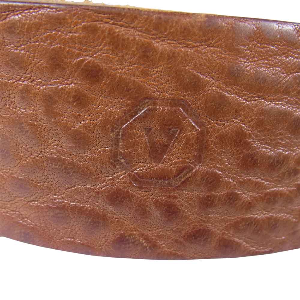 VISVIM ビズビム BULLWHIP BELT メッシュレザーベルト メッシュ ベルト レザー ブラウン系【中古】