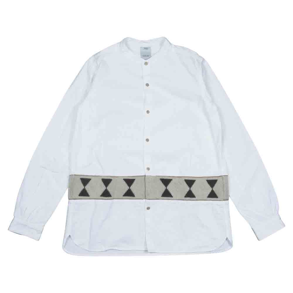 VISVIM ビズビム 16AW 0116205011020 LONG RIDER KNIT EUCLID L/S BLEACHED ロングライダー ニット シャツ ホワイト系 3【中古】