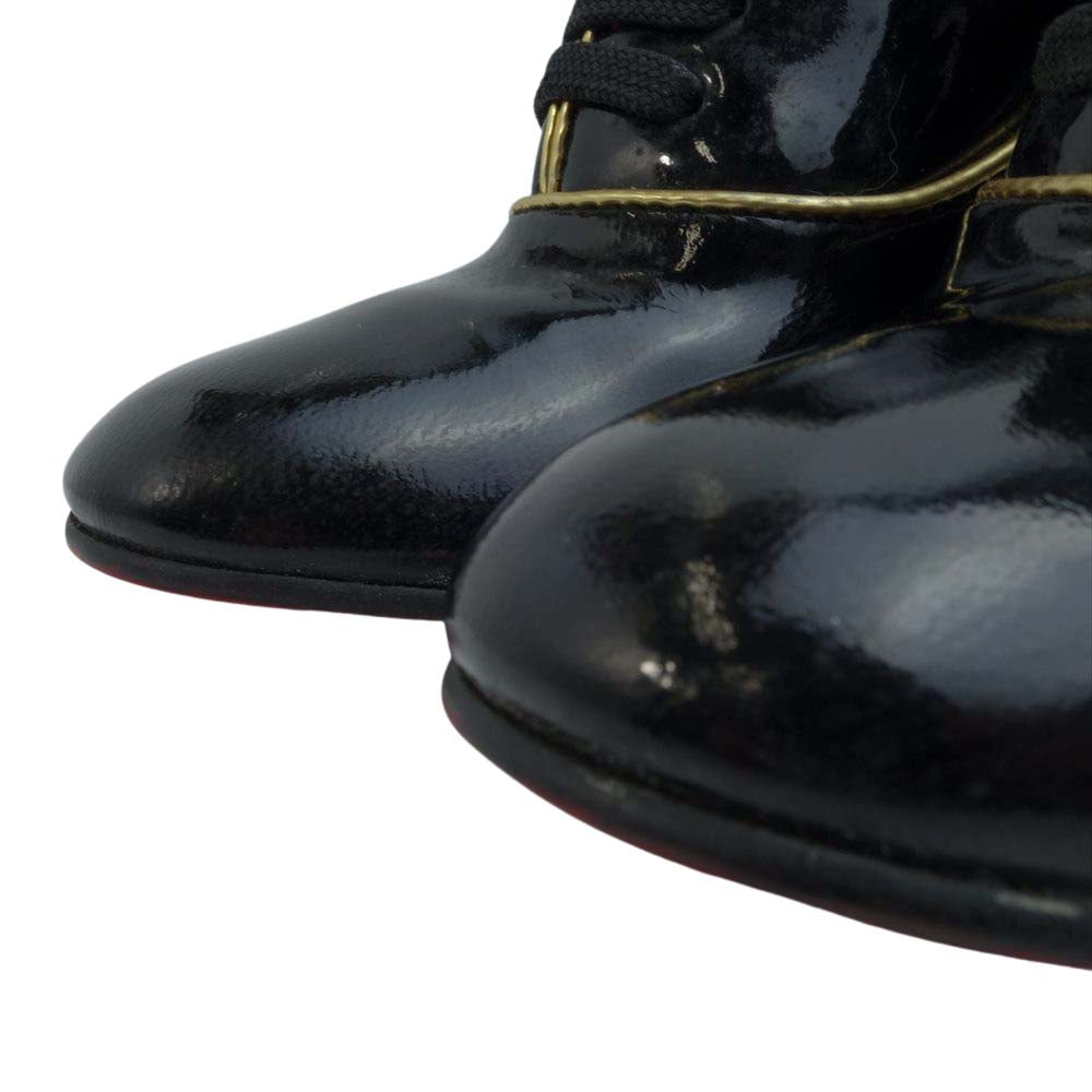Christian Louboutin クリスチャンルブタン エナメル ヒール パンプス ブラック系 36【中古】