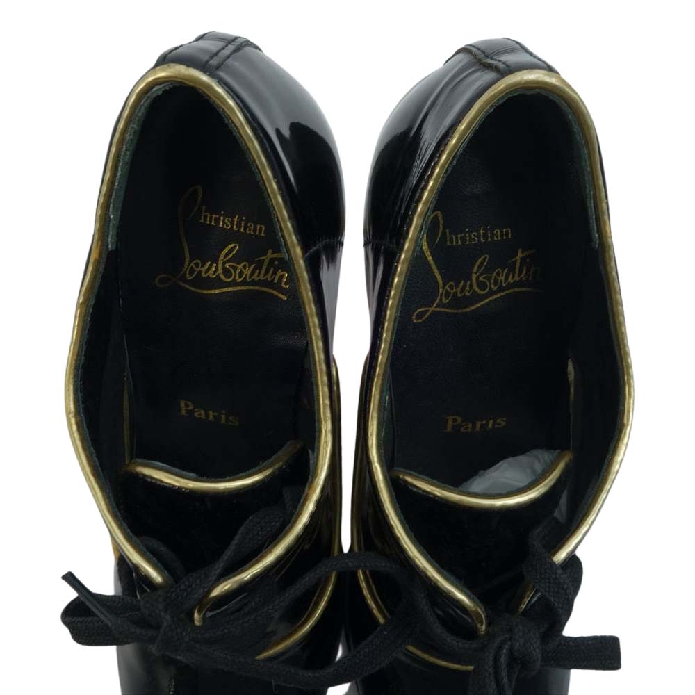 Christian Louboutin クリスチャンルブタン エナメル ヒール パンプス ブラック系 36【中古】