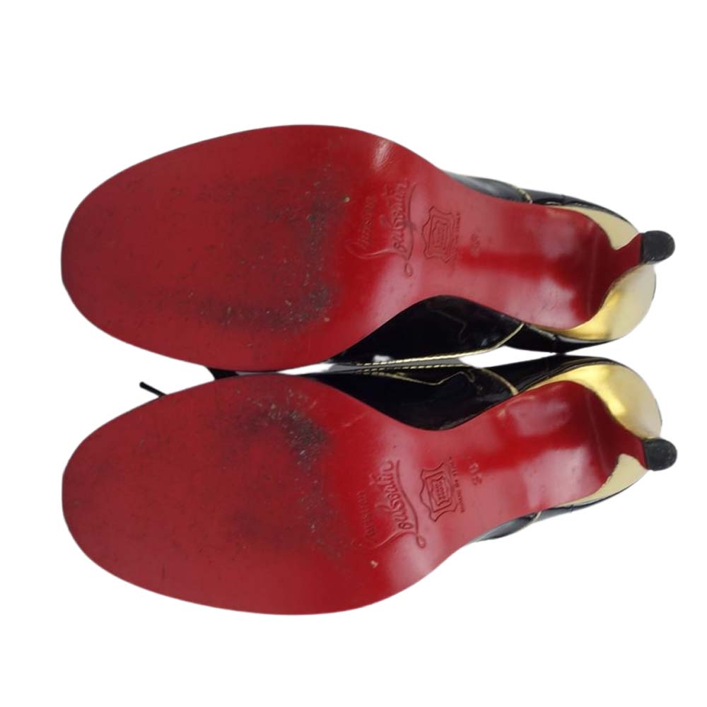 Christian Louboutin クリスチャンルブタン エナメル ヒール パンプス ブラック系 36【中古】